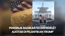 Manfaatkan Momen Pelantikan Trump, Penginjil Bagikan 50.000 Buklet Alkitab